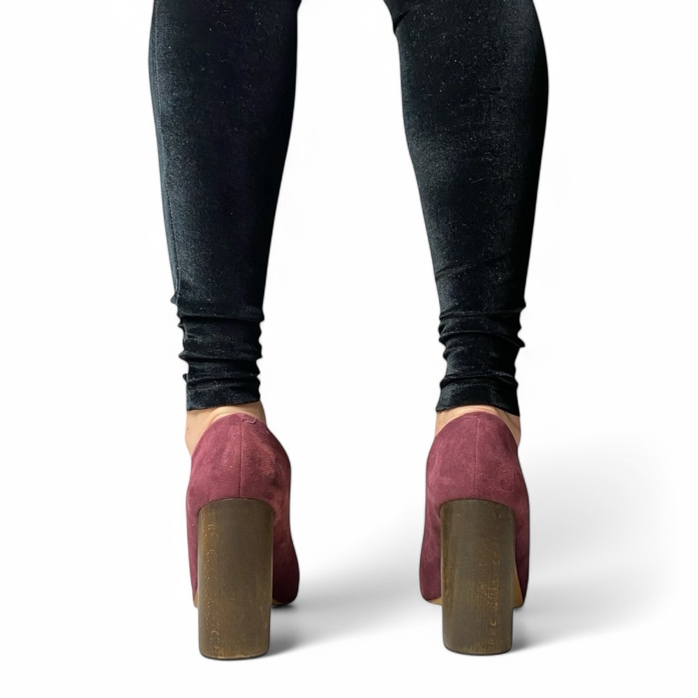 1. State Burgundy Suede Block Heel Pumps – Size 8.5 - Picture 5 of 5